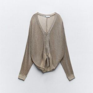 Zara Gold Knit Cardigan